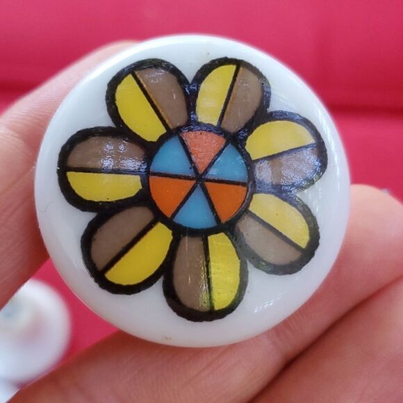 Ceramic Knobs Reto Flowers - Picture 2 of 6